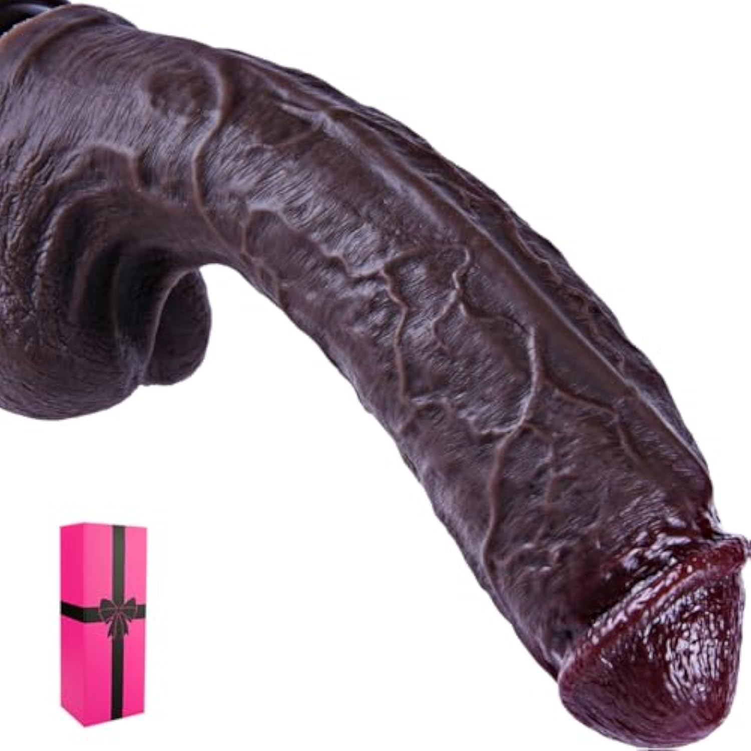 10.8 Inch Silicone Realistic Huge Black Dildo With Suction Cup, Extra Thick Giant Large Xl Xxl G-Spot Dildo Wide 2" Diameter Penis, Long Anal Dildos Lifelike Flexible Penis Sex Toy For Men Gay Women