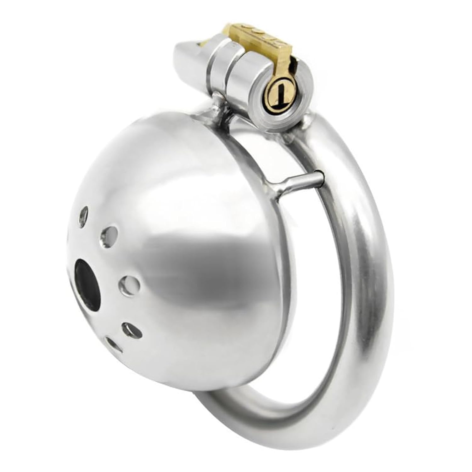 Metal Chastity Device Male Comfortable Virginity Lock Chastity Belt Male Penis Exercise With Small Cage W-F269?2.17 Inch/ 55Mm?