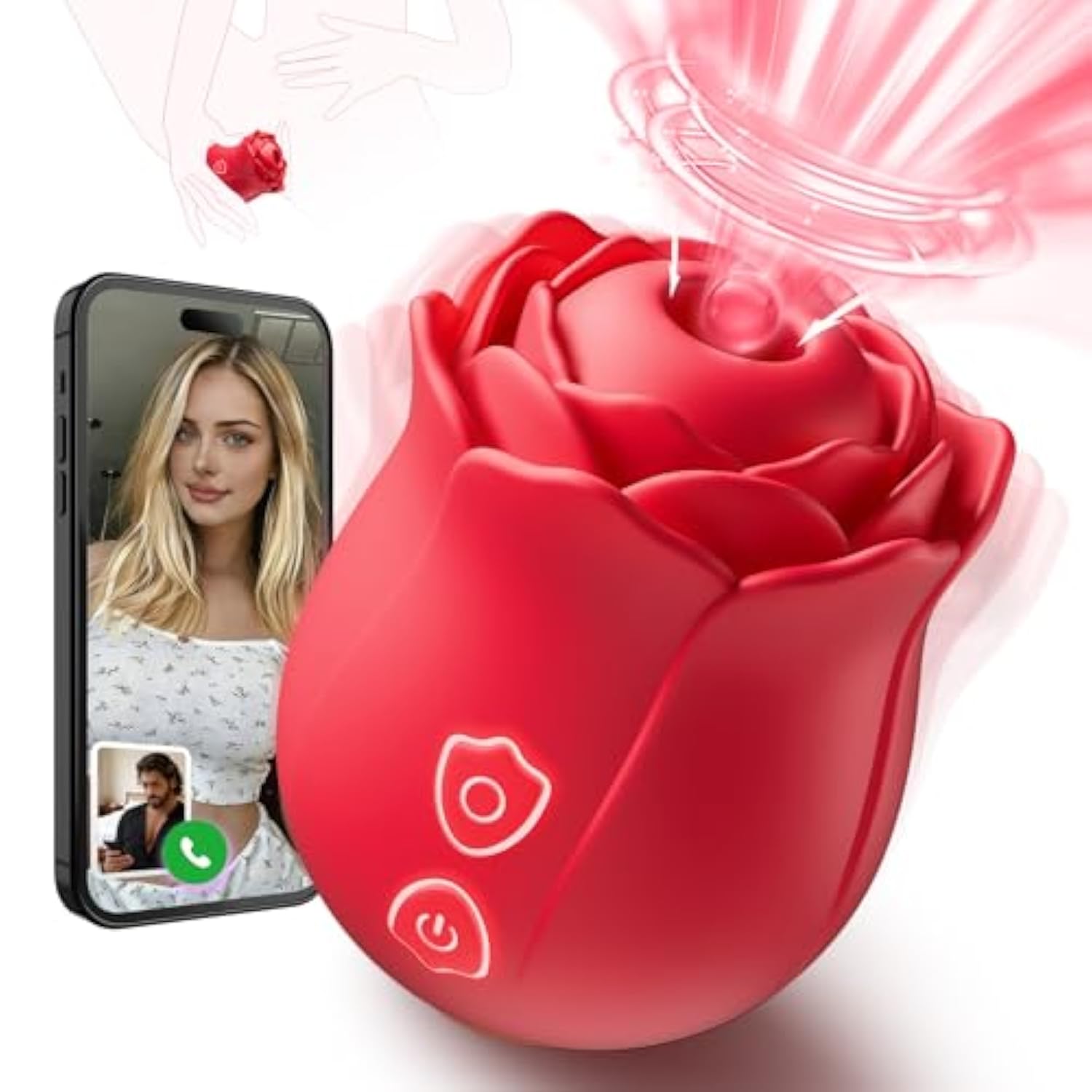 Sex Toys Vibrator, Adult Toys For Women App Control Sucking Vibrators Rose Sex Toy With 10 Sucking & Tapping Modes, G-Spot Clit Stimulator Pleasure Tools For Female Adult Toy