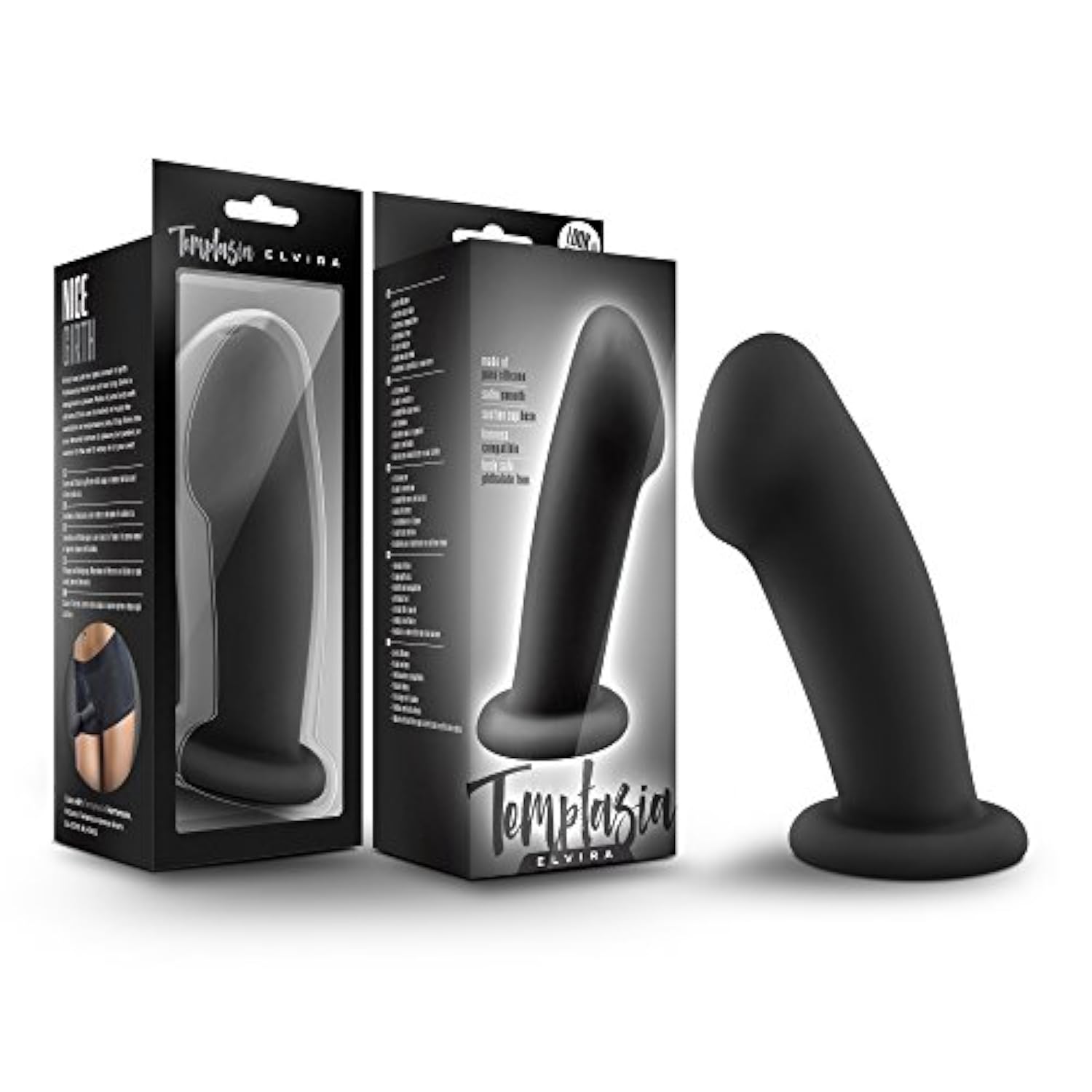 Temptasia Elvira Silicone Dildo - 5.5 Inch Length And 2 Inch Width - Thick With Extra Girth - Strong Suction Cup Base For Hands Free Play And Harness Compatible - Anal Play For Adults