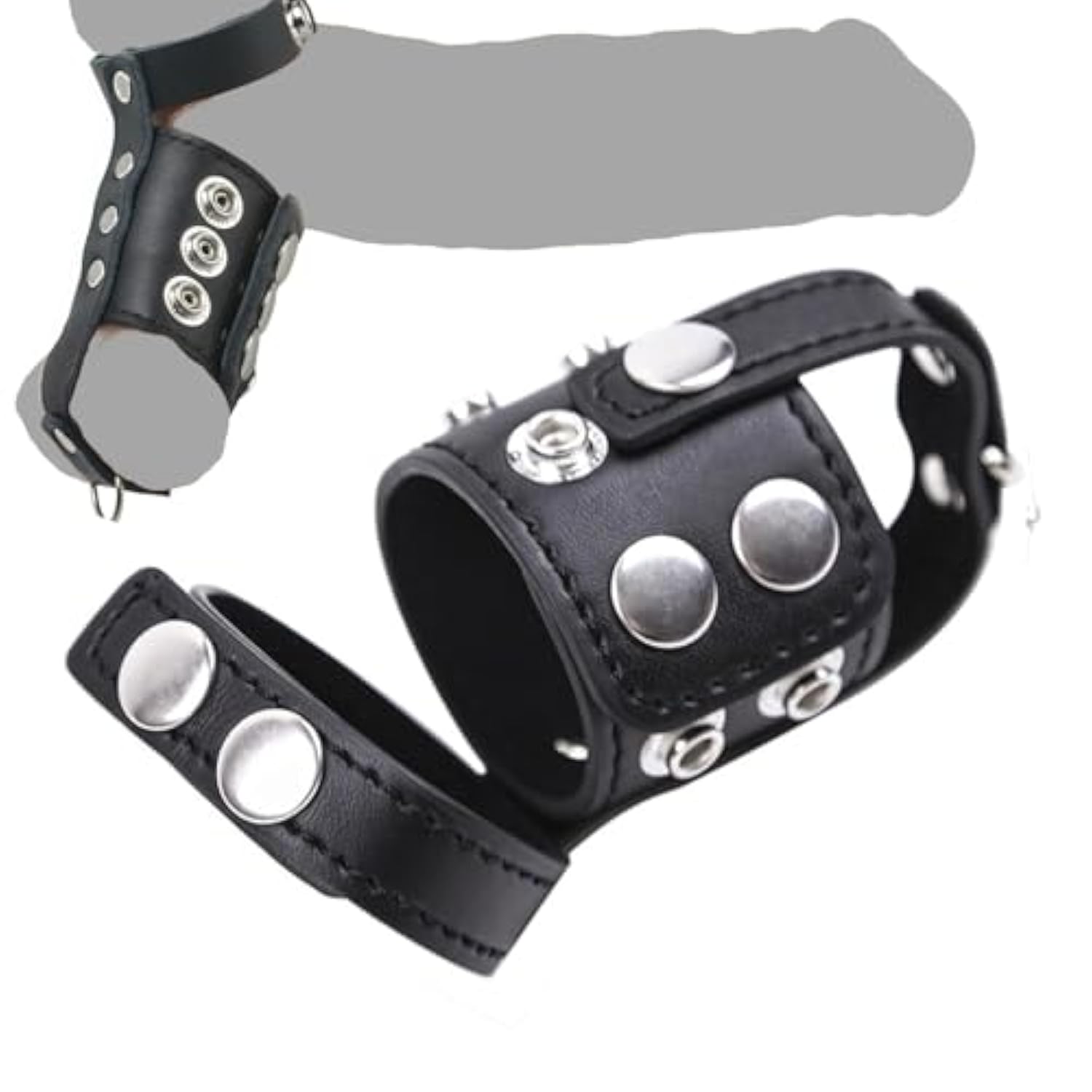 Leather Cock Ring Chastity Cock Cage Strap Adjustable Chastity Belt Testicle Toys For Men, Male Scrotum Separator Cock Ball Torture Restraints Bdsm Men Chastity Cage Belt For Couples