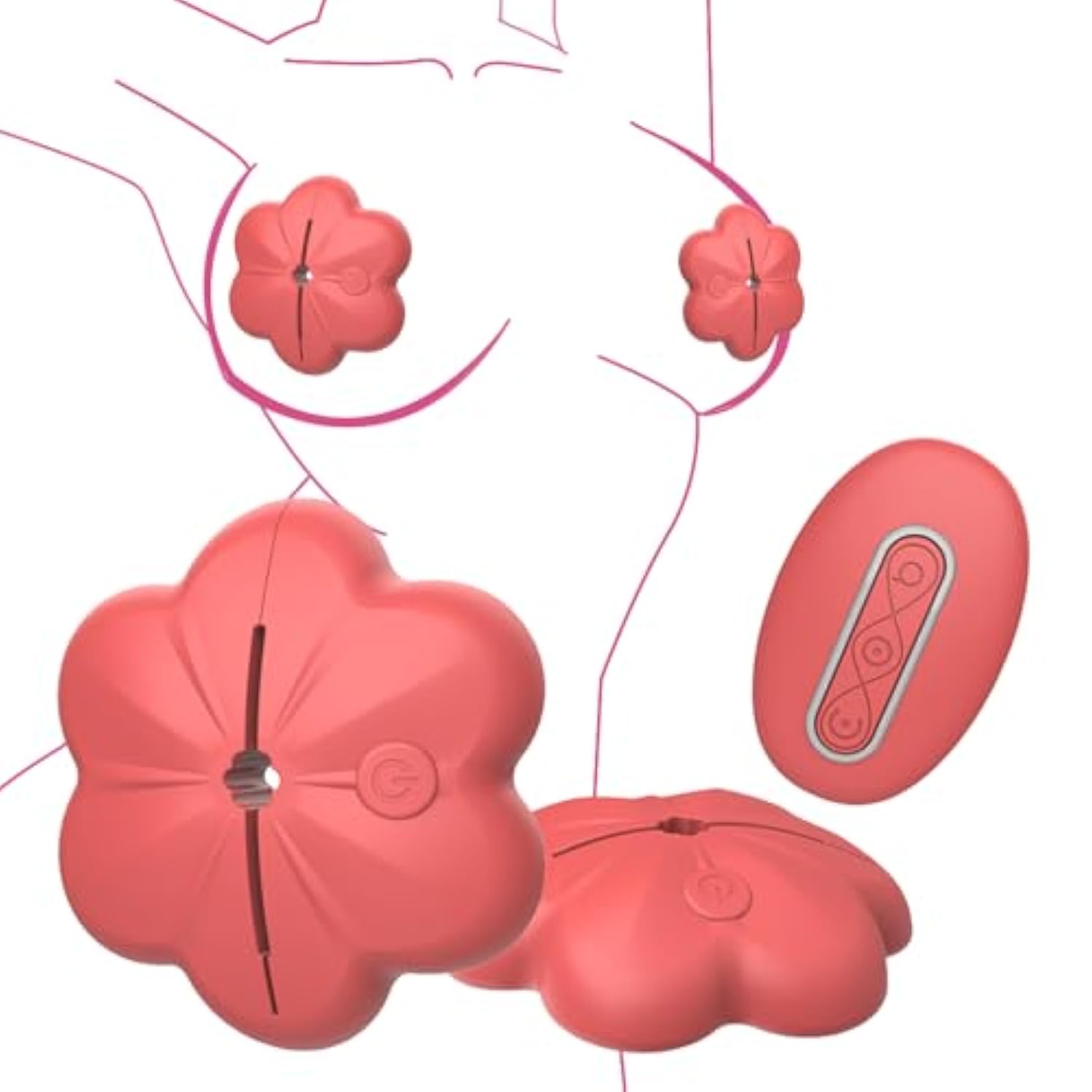 Nipple Sex Toy, Wireless Remote Control Portable Wearable Vibrating Nipple Clip With 10 Powerful Vibration Modes, Bdsm Couples And Female Happy Adult Sex Toy-A3