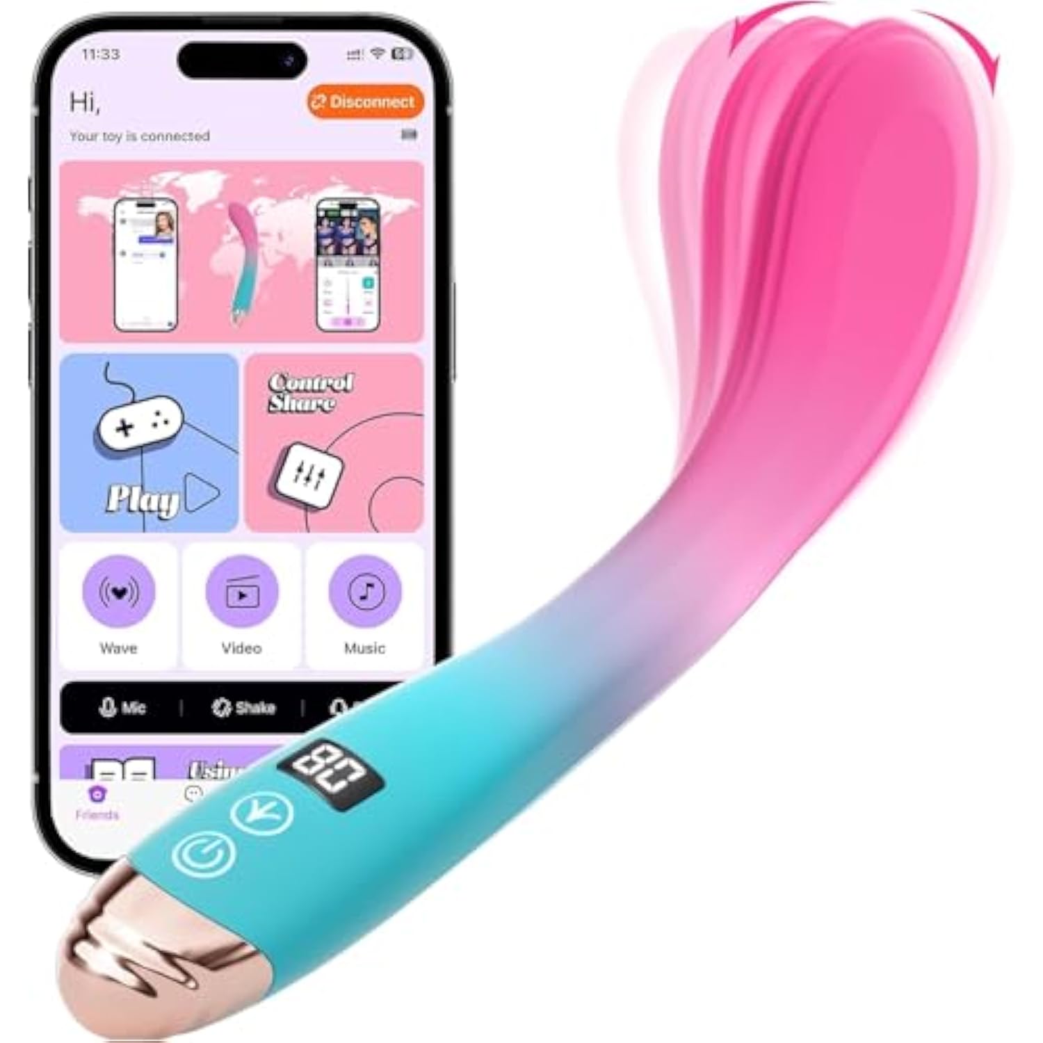 Sex Toys For Women G Spot Vibrator - Adult Toys Women Sex Toy Finger Vibrator With 9 Wiggling & 9 Vibrating, App Control Vagina Vibrator Oral Sex Clitoral Stimulator, Couples Adult Sex Toys & Games