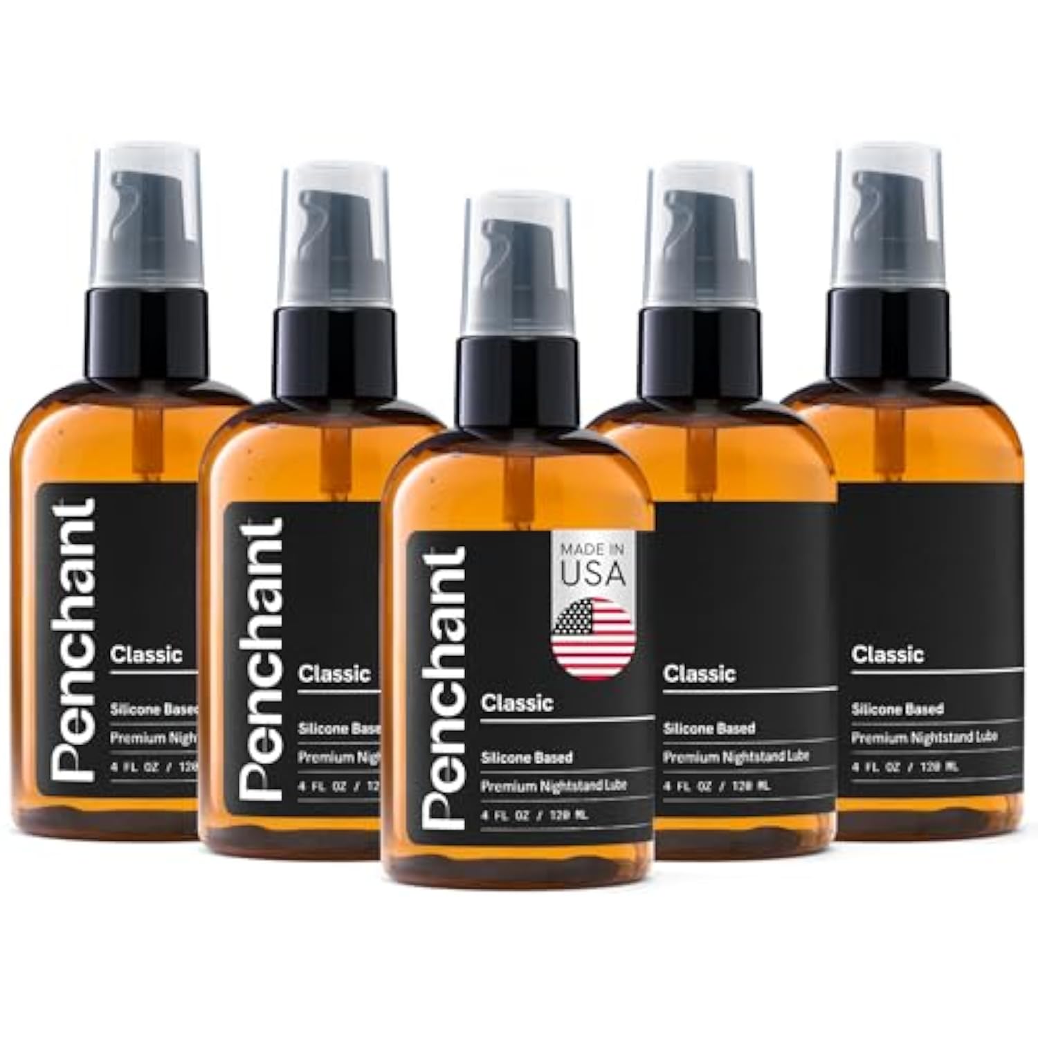 Premium Silicone Personal Lubricant 4Oz (5 Pack, 20Fl Oz Total)