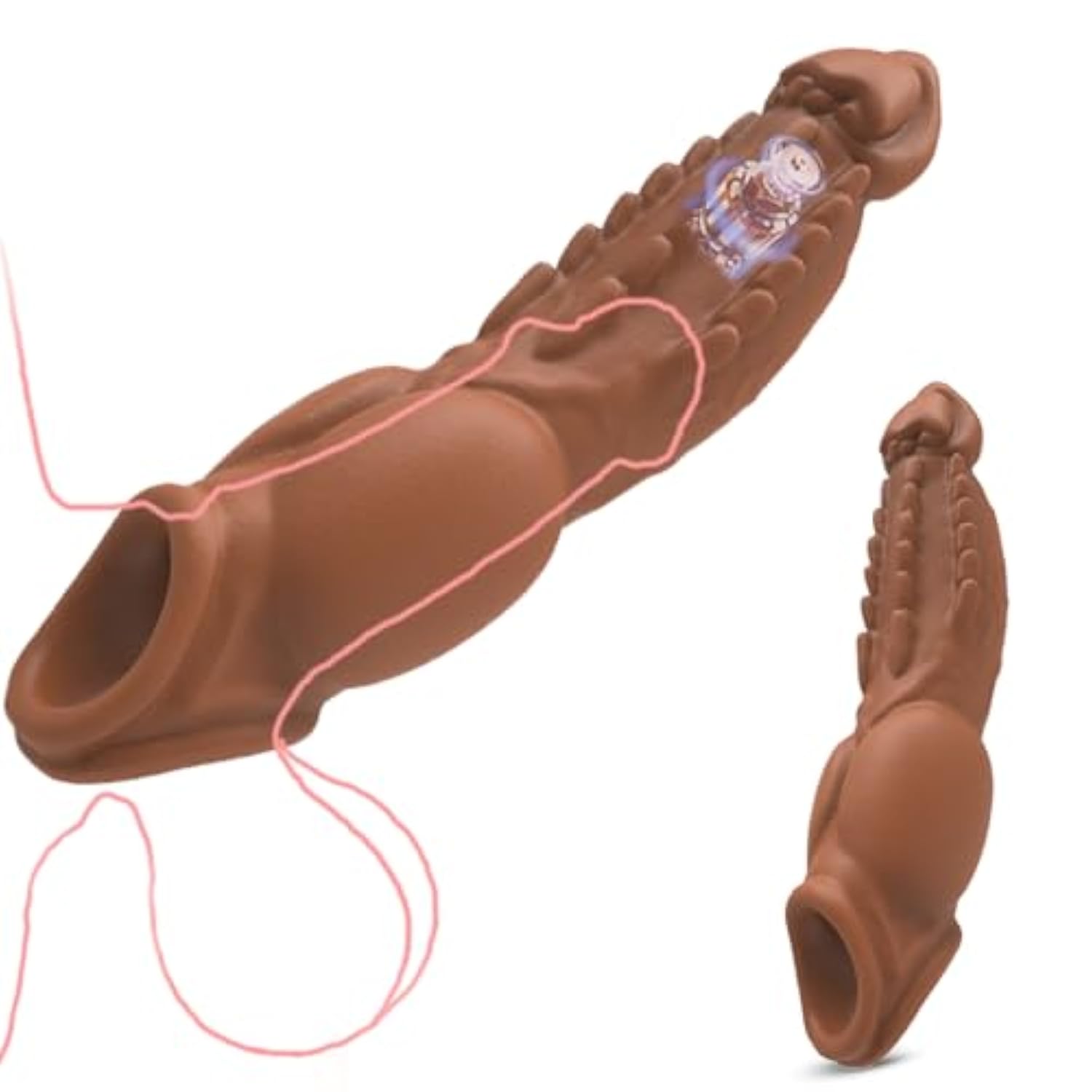 Vibrating Condom, Anal Dildo, Bdsm Role Play Sex Toy (Flesh Color)