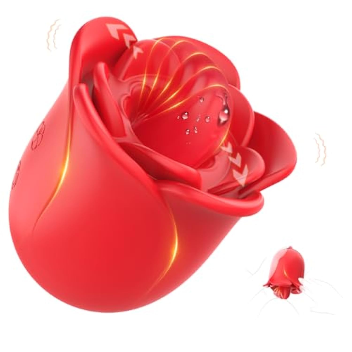 Clit Licker, Rose Sex Toy, Forceful Tongue Toy For Women, Rose Vibrator For Women'S Oral Sex Pleasure Adult Toys & Games With 12 Vibration & 10 Tongue Licking Modes (Red)