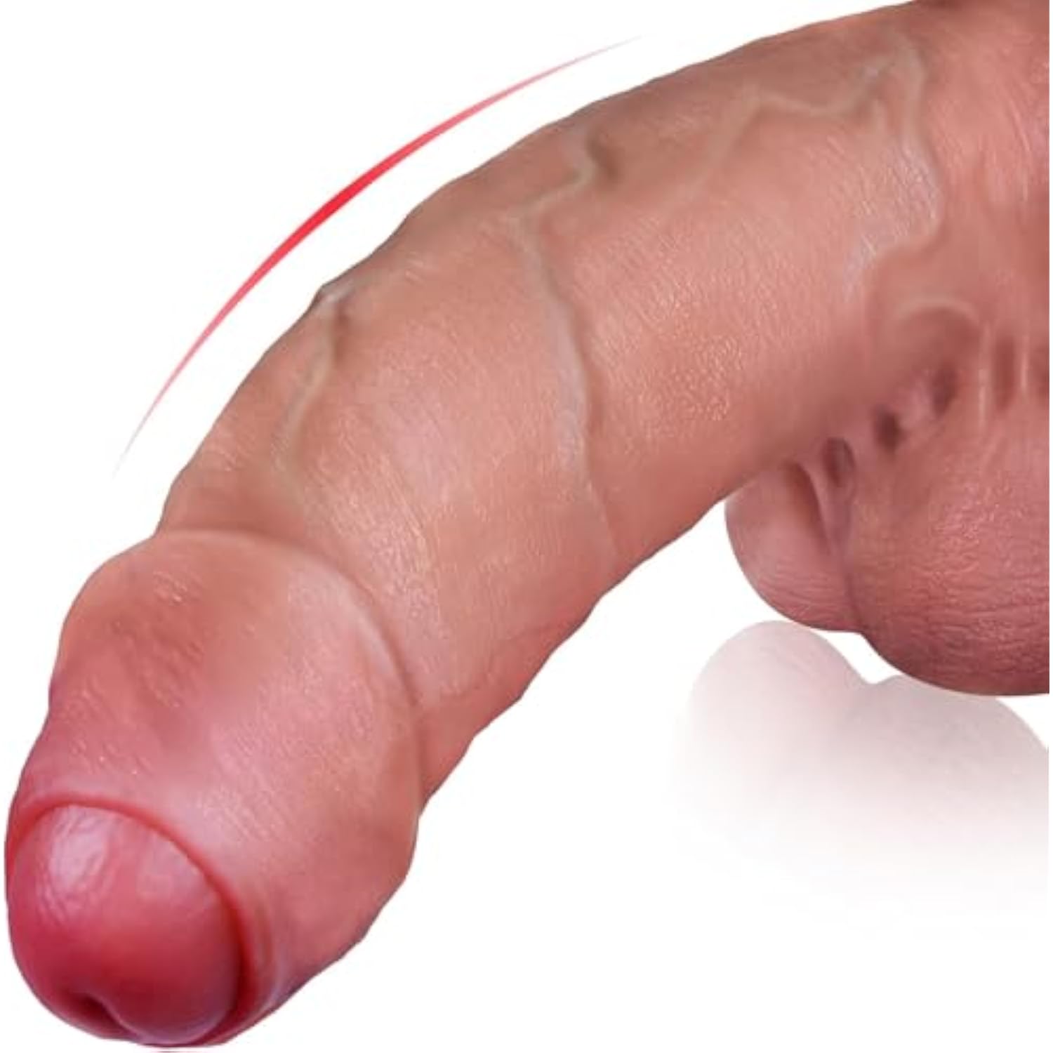 11'' Realistic Uncut Foreskin Big Dildo – Huge Thick Dildo With Strong Suction Cup For Hands-Free Play, Skin-Like Silicone Dildos, Lifelike Curved G-Spot & Anal Adult Sex Toys For Women Men