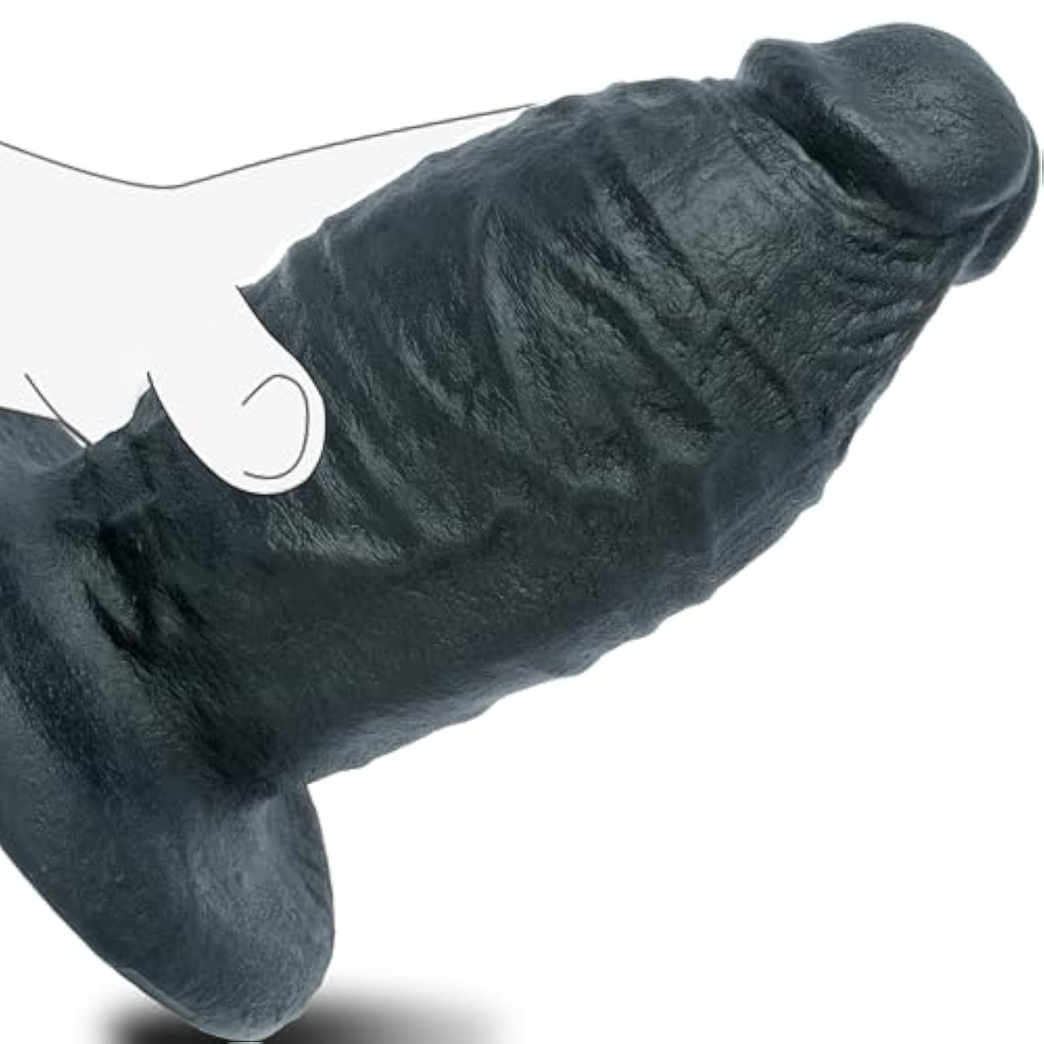 Huge Thick Dildo Adult Toys - 3.2'' Diameter Big Fat Giant Dildo 7.2 Inch Realistic Silicone Suction Cup Soft Real Skin Dildos, G-Spot Girthy Anal Prostate Dildos Sex Toys For Women Gay (Black)