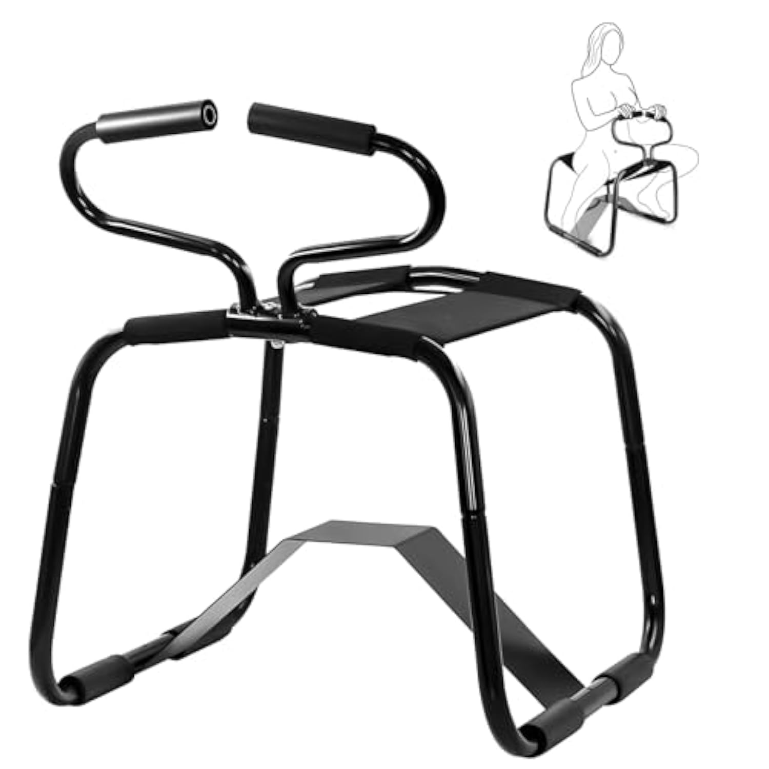 Multifunctional Sex Chair – Position Enhancer With Sturdy Handrail For Couples' Pleasure