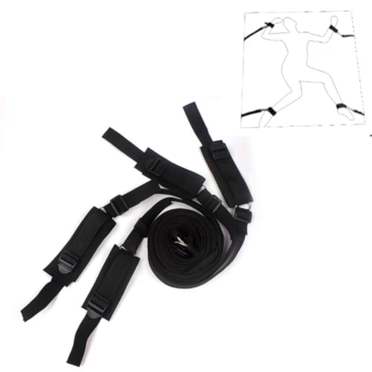 Bdsm Kit Bed Restraints Couples Sex Toys, Adjustable Bondage Restraints Set With Wrist Thigh Cuffs & Handcuffs,Sex Furniture For Bedroom Sex Bondage Gear & Accessories Adult Sex Toys For Men Women