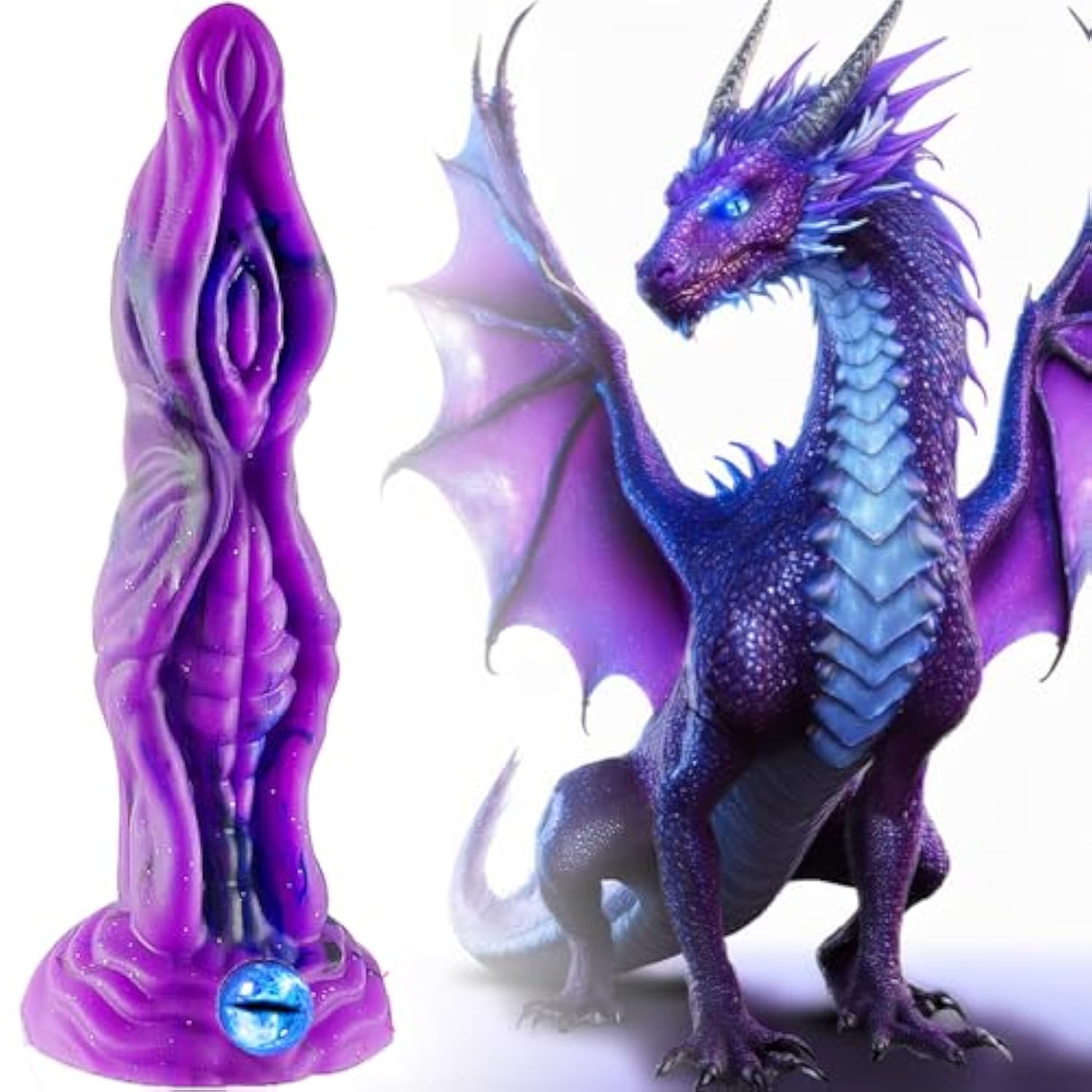 Fantasy Dildo Silicone Dildo With Suction Cup – Dragon Animal Dong For Vagina, Anal Play – Adult Fantasy Toy For Women, Men, Couples (10.4")