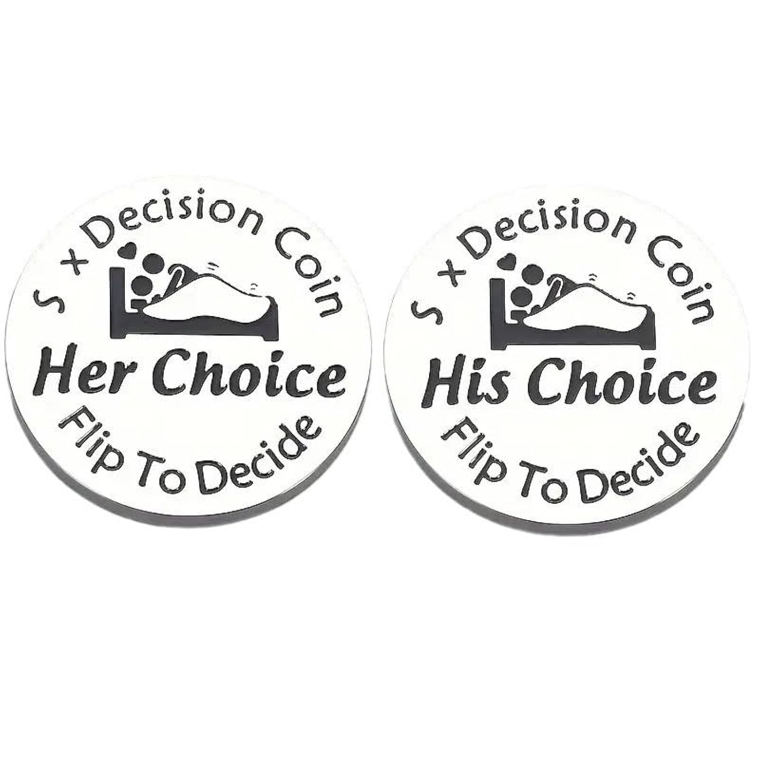Double-Sided Decision Coin, “His Choice” Or “Her Choice”, Intimate Moments Decision Coin, Funny Valentines Day Gifts, For Him Her, Wedding Engagement Gift