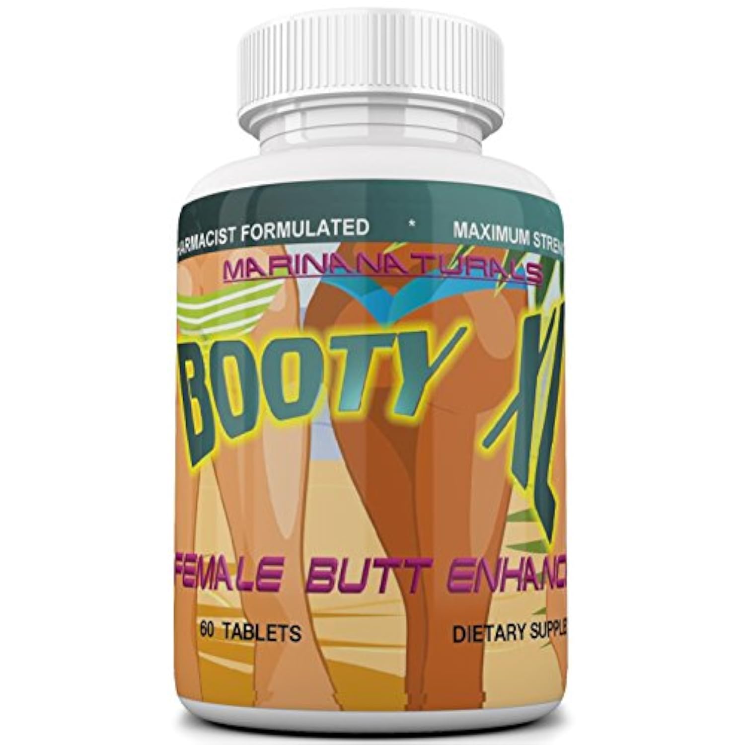 Booty Xl Best Female Butt Enhancement & Enlargement Pills, Get A Firm, Fuller & Sexy Buttocks, Butt Enhancer. 2600Mg Formula (The Most Dense & Complete Formula Online).