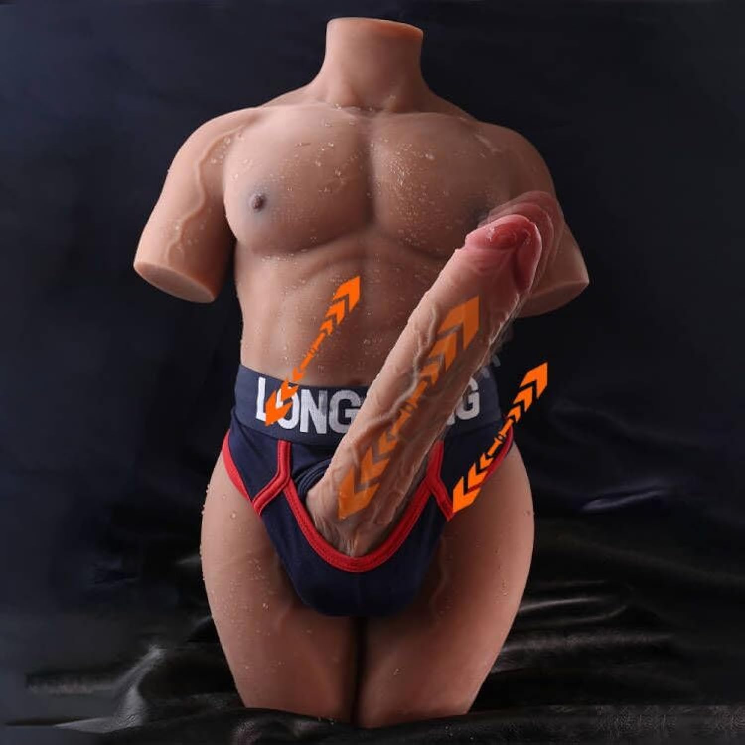 26Lb Sex Toy Male Sex Doll For Women With 8In Flexible Huge Dildo, Auslove Realistic 3D Muscular Male Torso Sex Dolls With Tight Anal For Men Gay Couple, Big Penis For Female Masturbation