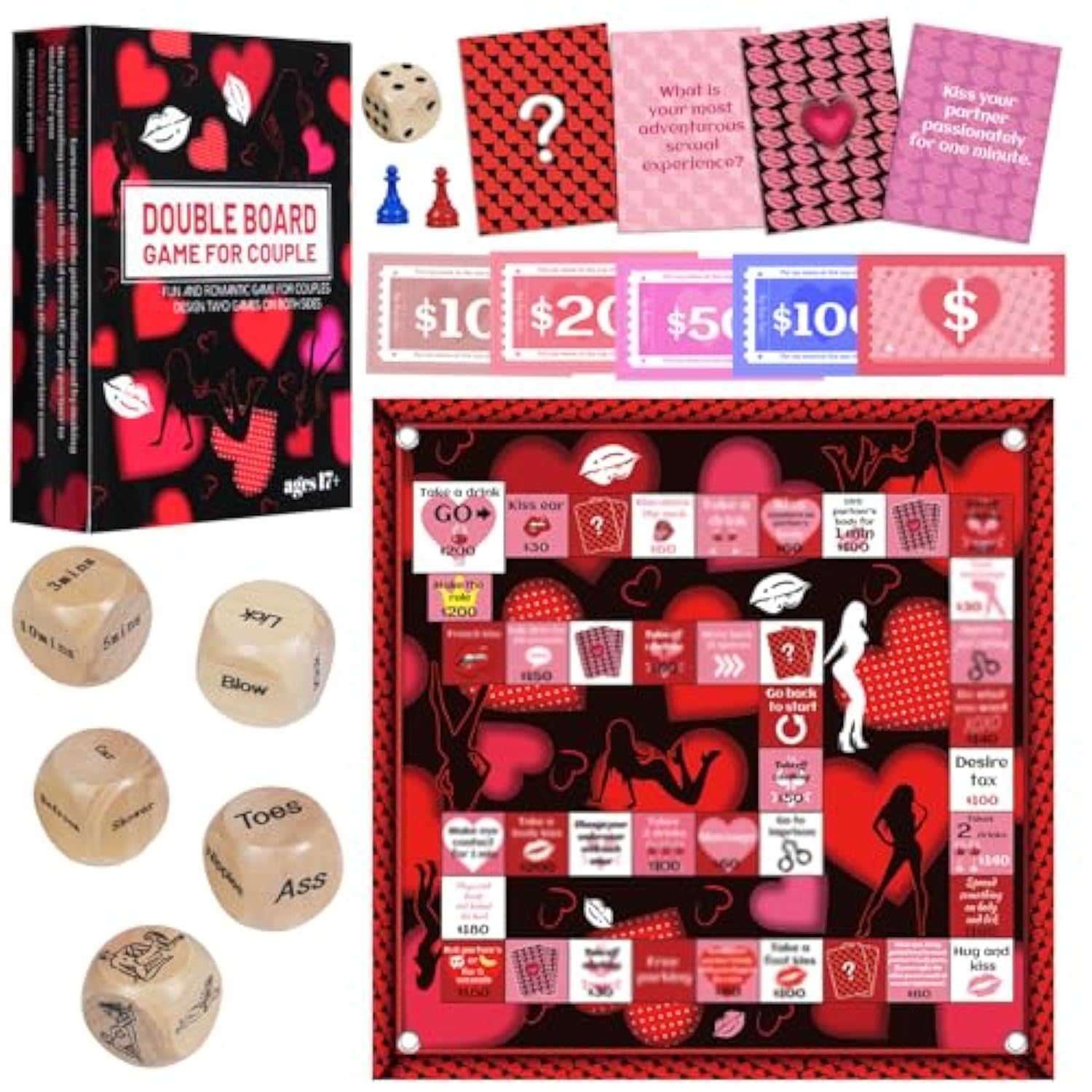 Adultopoly Adult Sex Board Games Sex Games For Couples Board Game For Date Night Sex Dice Adult Couple Toys Sex Position Couples Sexy Gift Sets Erotic Game Night