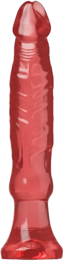 Pink Jellie 6-inch flexible PVC anal starter toy with tapered tip and flared base