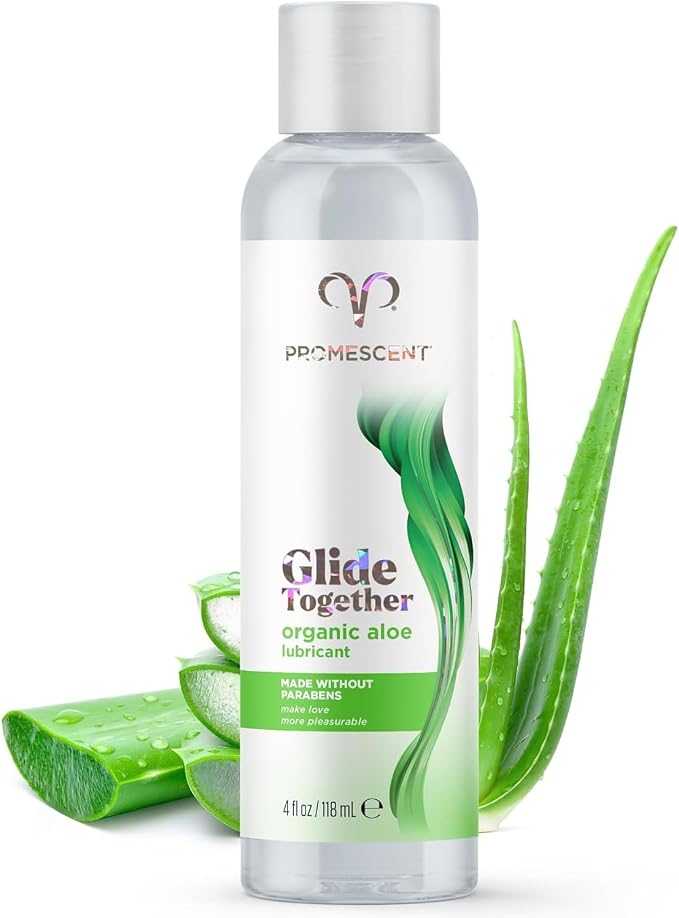 Aloe vera water-based personal lubricant gel, 4 oz bottle