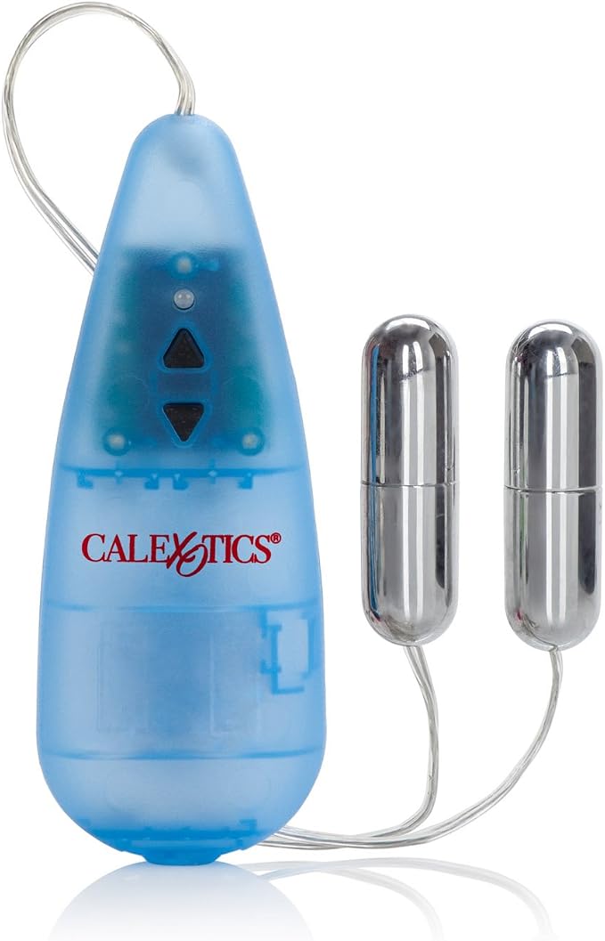 Pocket Exotics Impulse Slim Twin Bullet Vibrator with two vibrating bullets and LED controller