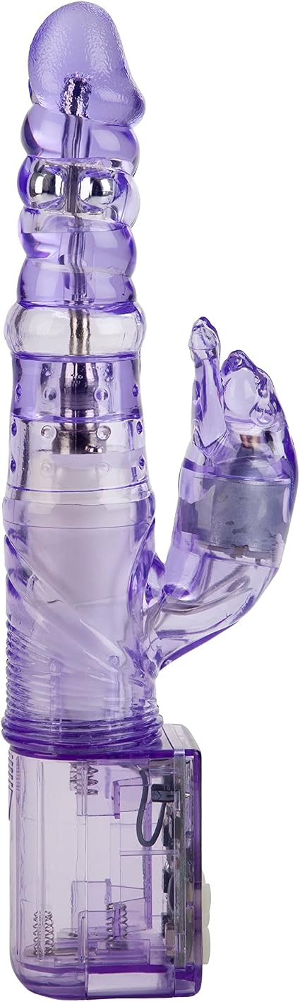 Purple Thrusting Panther rabbit-style vibrator with rotating beads and LED controls